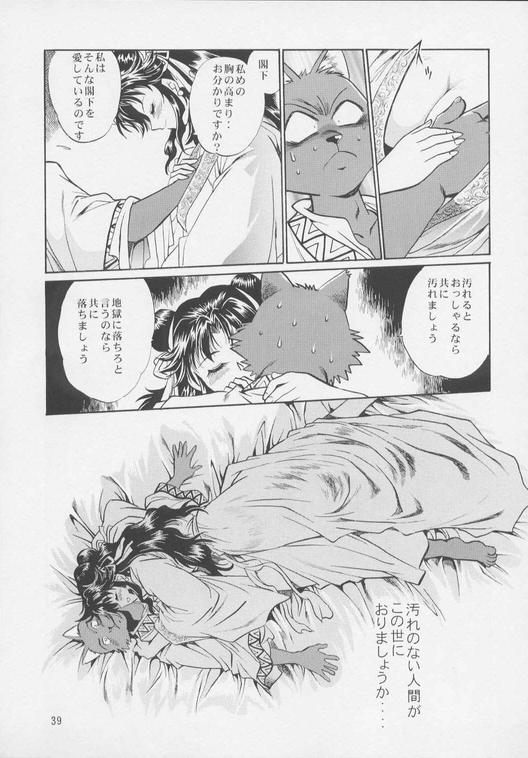 (C64) [Studio Katsudon (Manabe Jouji)] Uraginga Sengoku Gun Yuuden Touitsu hen (Ginga Sengoku Gun Yuuden Rai) page 37 full