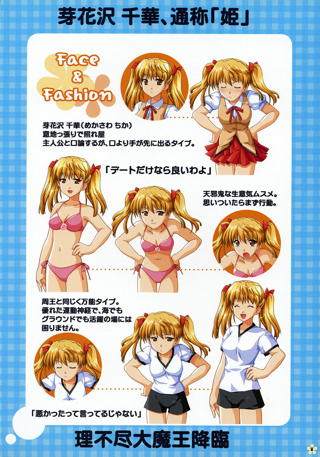 [Alpha to Yukaina Nakamatachi (Alpha, Asami Asami)] SCHOOL x SCHOOL Visual Guide (School Rumble) page 7 full