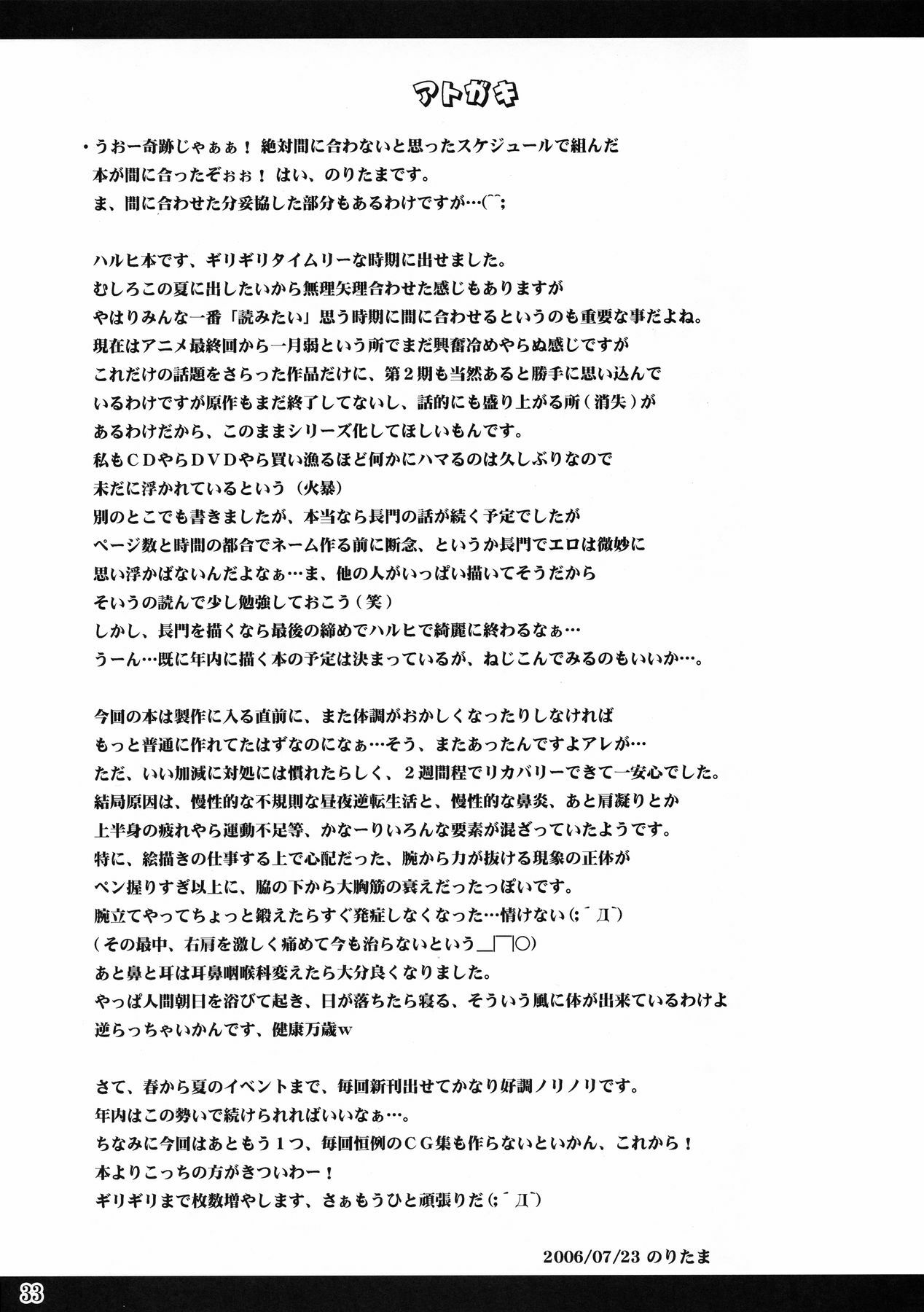 (C70) [Noritama-gozen (Noritama)] FREEDOM! (The Melancholy of Haruhi Suzumiya) page 33 full