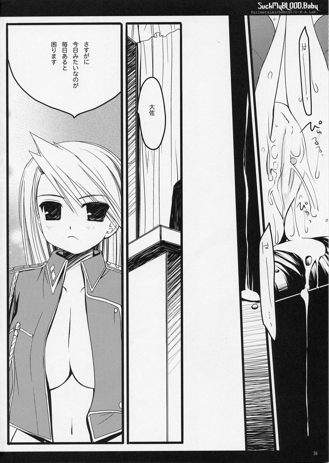 (C66) [D.N.A.Lab. (Miyasu Risa)] SUCK MY BLOOD Baby (Fullmetal Alchemist) page 37 full