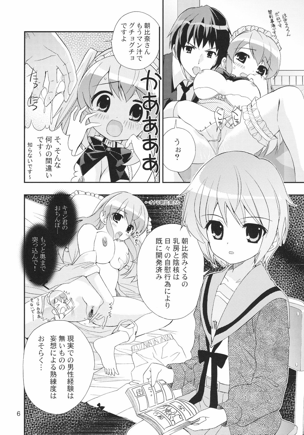 (C70) [Byousatsu Tanukidan (Saeki Tatsuya)] Un, Sore Muri (The Melancholy of Haruhi Suzumiya) page 6 full