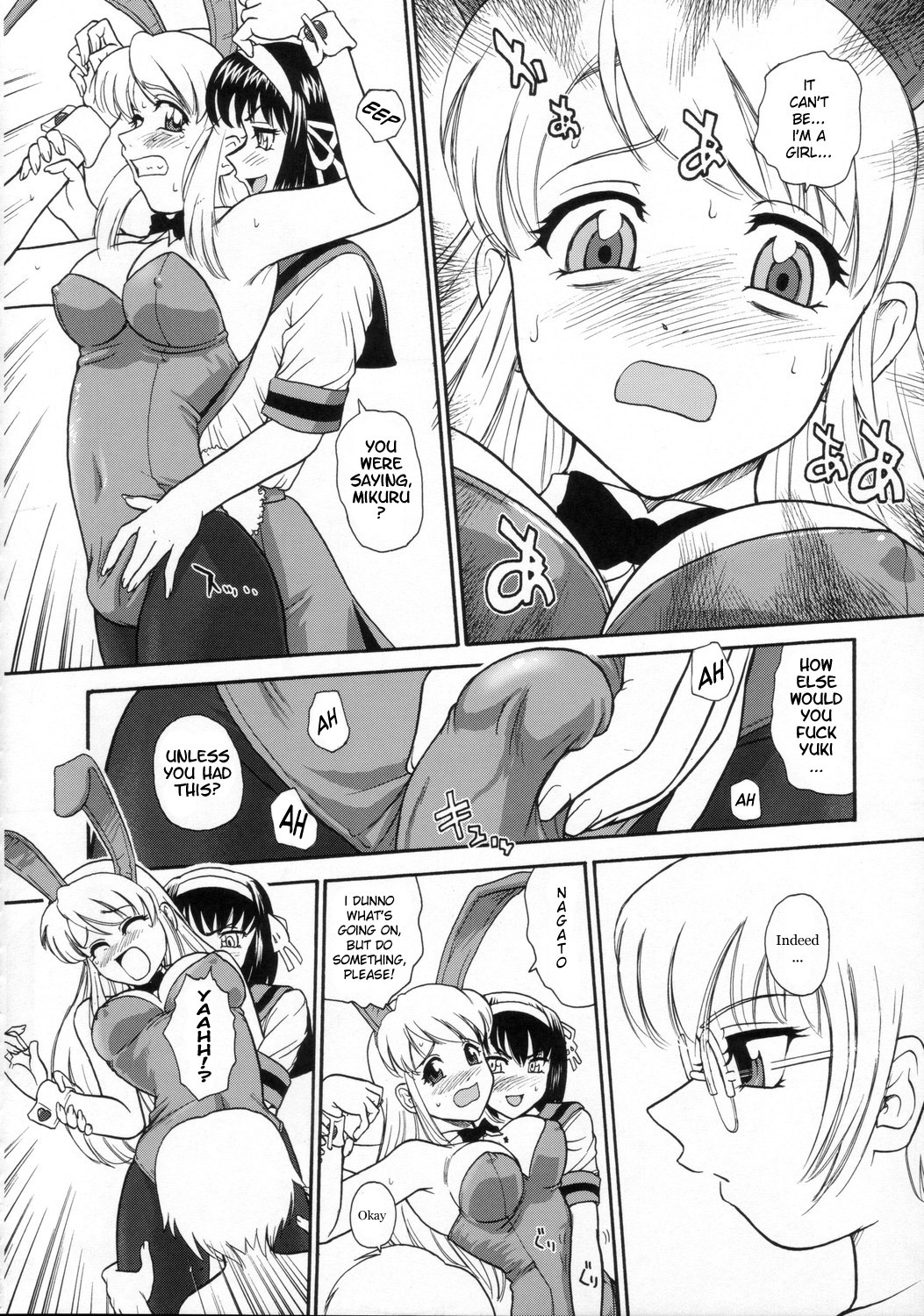 (SC32) [Behind Moon (Q)] Asahina Mikuru no Milk | Asahina Mikuru's Milk (The Melancholy of Haruhi Suzumiya) [English] {Futa_Risette} page 11 full