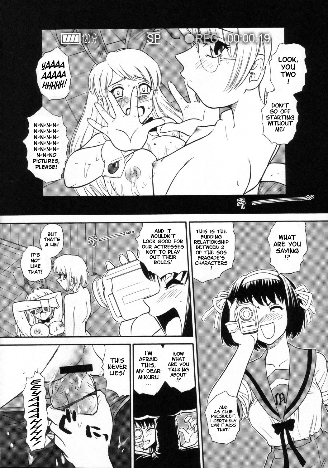 (SC32) [Behind Moon (Q)] Asahina Mikuru no Milk | Asahina Mikuru's Milk (The Melancholy of Haruhi Suzumiya) [English] {Futa_Risette} page 19 full