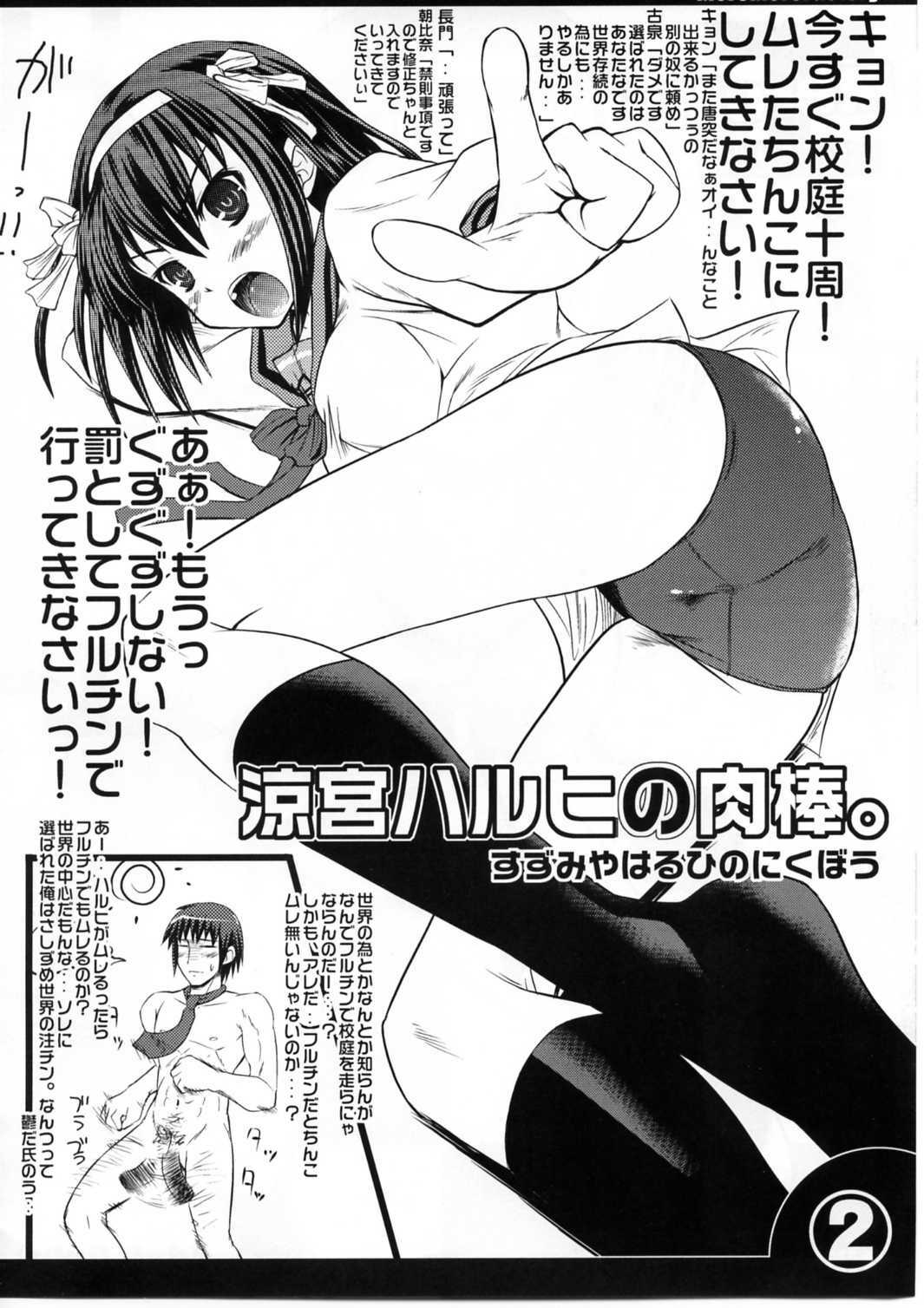 (C70) [MeroMeroFactory XL (Mochisuke Teru)] H Hon. (Suzumiya Haruhi no Yuuutsu) page 2 full