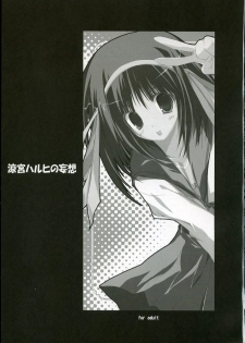 (C70) [Tennenseki, Tsukinon Bunko (Tsukinon)] Suzumiya Haruhi no Mousou (The Melancholy of Haruhi Suzumiya) - page 2