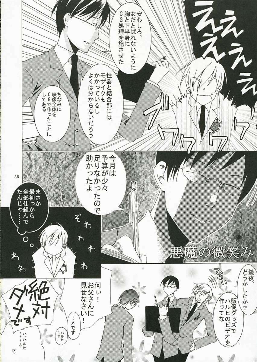 (SC32) [Ichinichi Sanjou (Jinguu Kozueo)] Host-bu no Ohime-sama wa Warui Mahou Tsukai ni Damasareru (Ouran High School Host Club) page 35 full