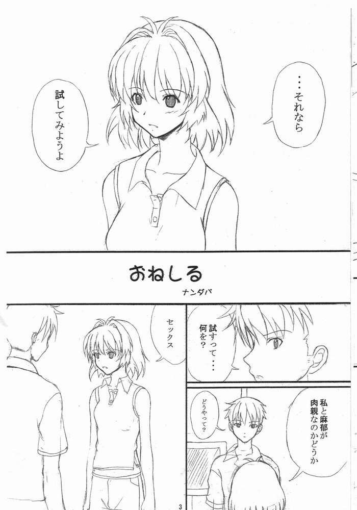 [drivehome (Nandaba)] One Shiru (Onegai Twins) page 2 full