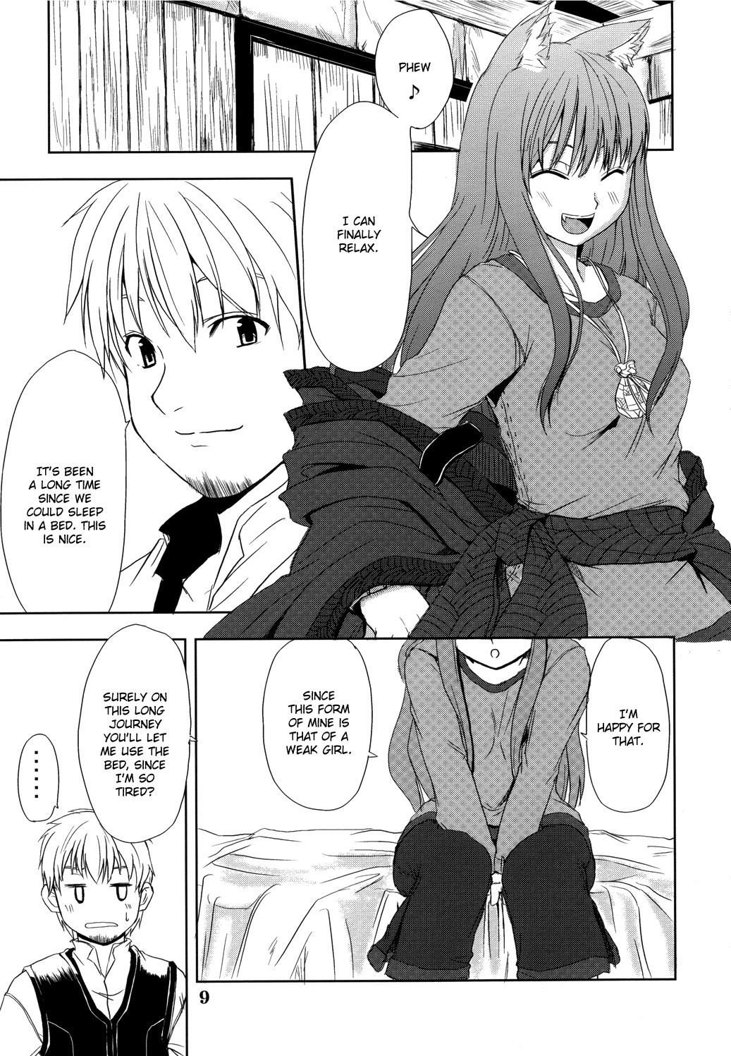 (Mimiket 16) [Neko no Paraiso (Neko no Te)] Ookami no Enbukyoku | Waltz of the Wolf (Spice and Wolf) [English] [Tail Feel so Good] page 9 full