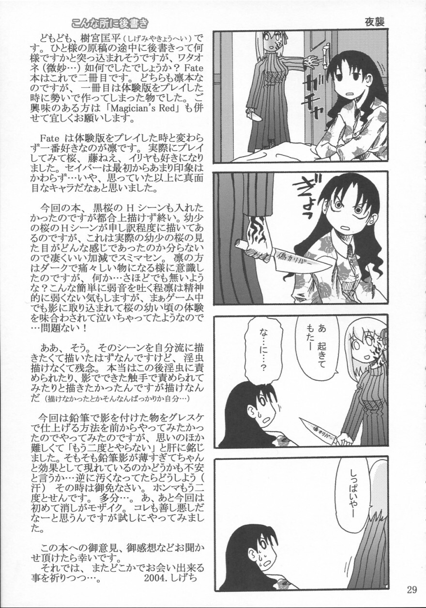 (CR35) [IIWAKE-GAISYA (Shigemiya Kyouhei)] Rinkan Watashi no Onee-chan: Wataone (Fate/stay night) page 28 full