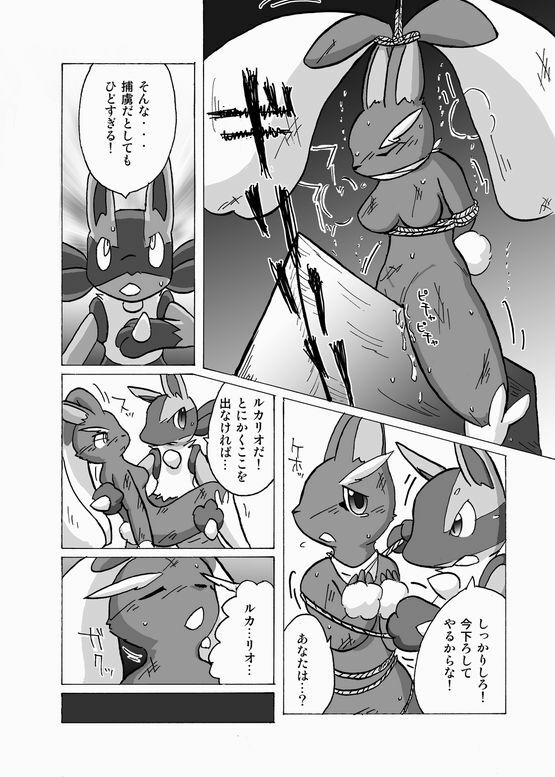 Lucario and Lopunny doujin (Furry) page 4 full