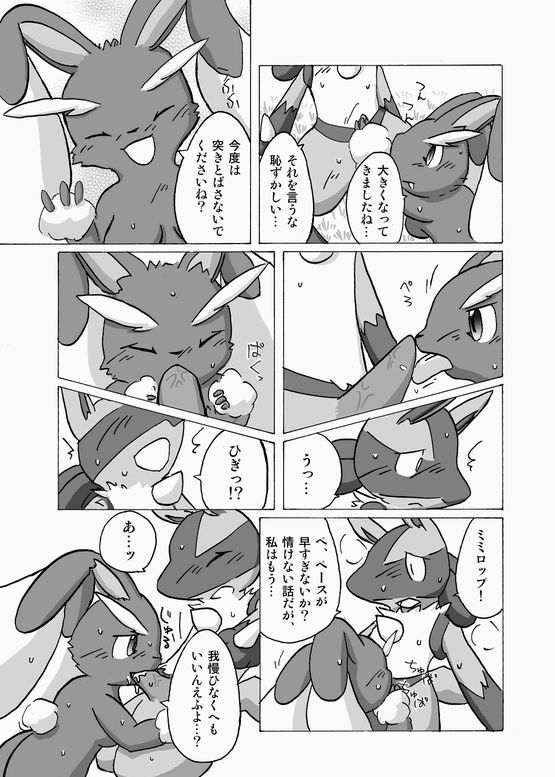 Lucario and Lopunny doujin (Furry) page 9 full