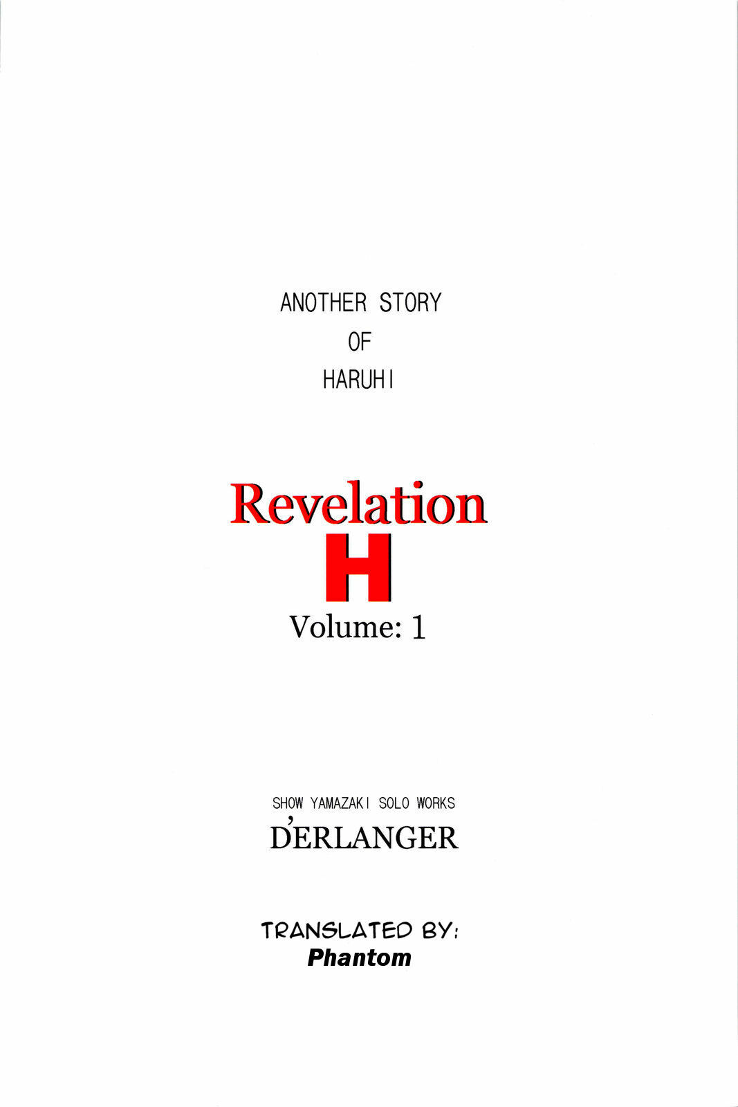 (SC37) [D'ERLANGER (Yamazaki Show)] Revelation H Volume: 1 (Suzumiya Haruhi no Yuuutsu) [English] [Phantom] page 28 full