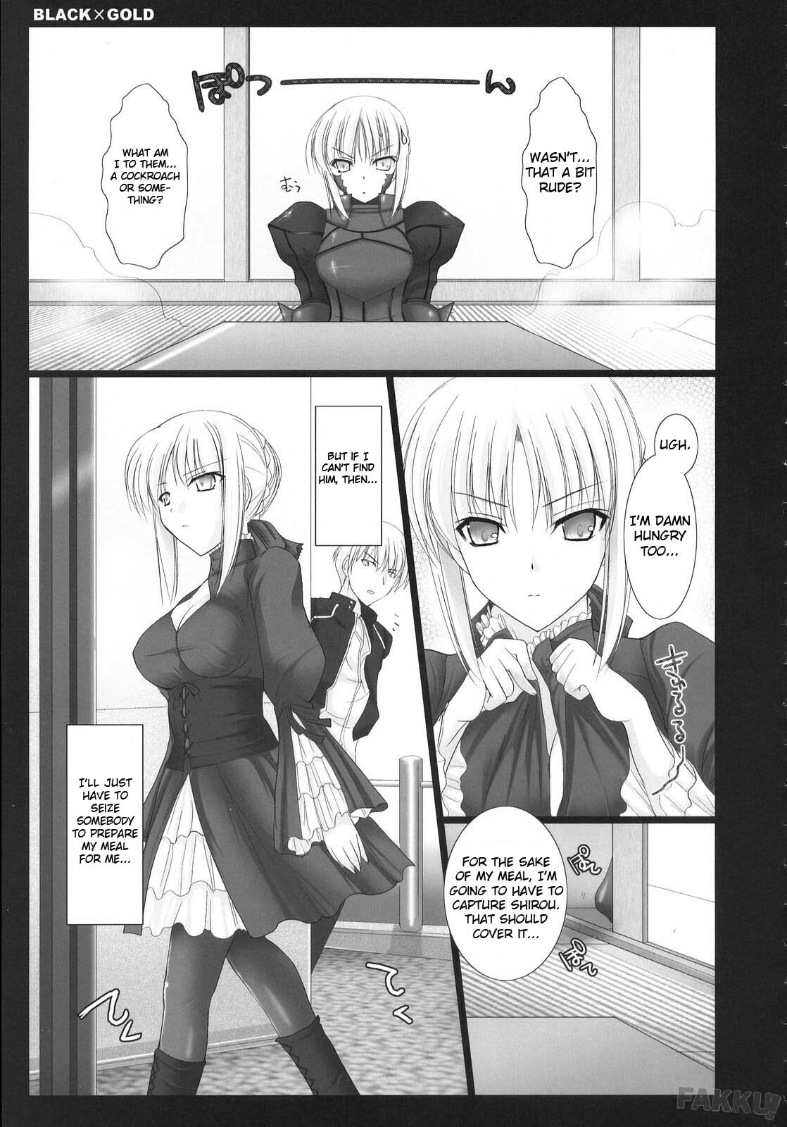 (C72) [UDON-YA (Kizuki Aruchu, ZAN)] BLACKxGOLD (Fate/hollow ataraxia) [English] [Fakku] [Decensored] page 6 full