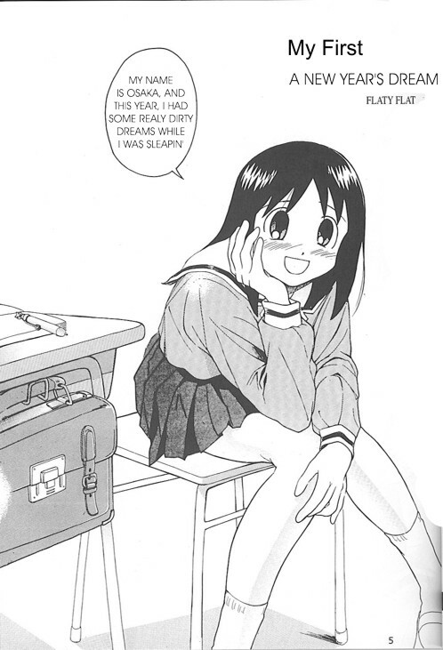 [Flaty Flat] A New Years Dream/My First (English) {Azumanga Daioh} page 1 full