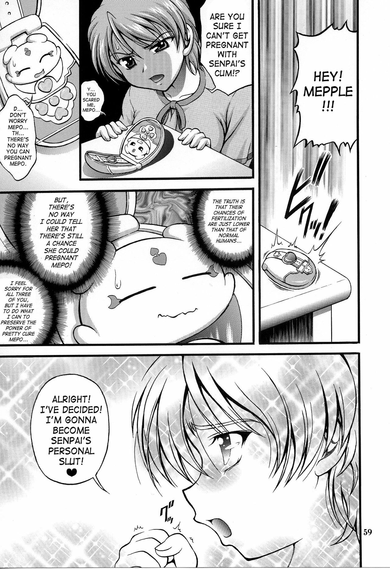 (C70) [Kuroyuki (Kakyouin Chiroru)] Milk Hunters 5 (Futari wa Precure) [English] [SaHa] page 57 full