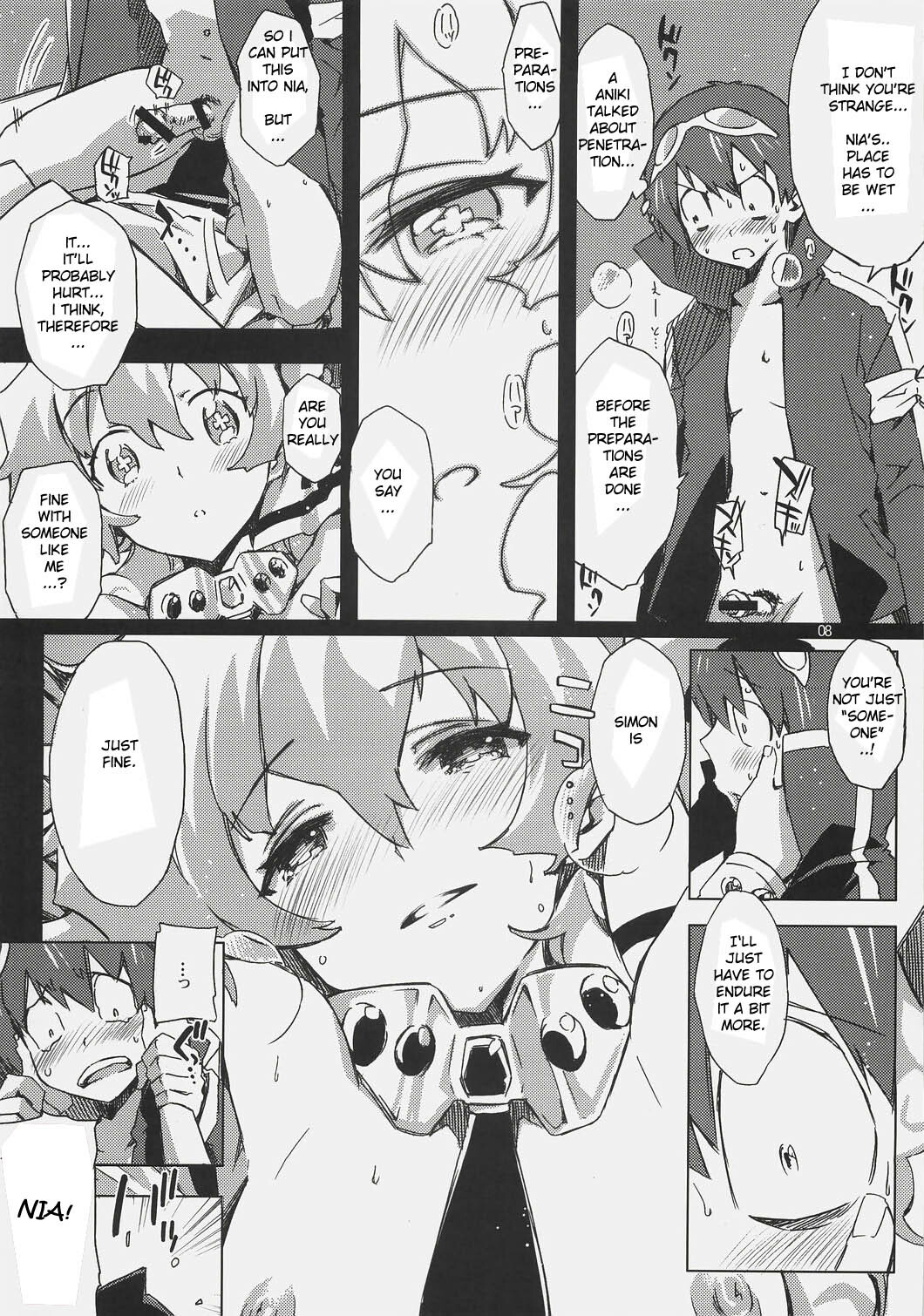 [Circle ED (ED)] Nia-hime no eroi hon -ecchi tte ittai nan desu ka? ~ | Nia-hime's Erotic Book ~Just What is Ecchi?~ (Tengen Toppa Gurren Lagann) [English] [Anon+YQII] page 8 full