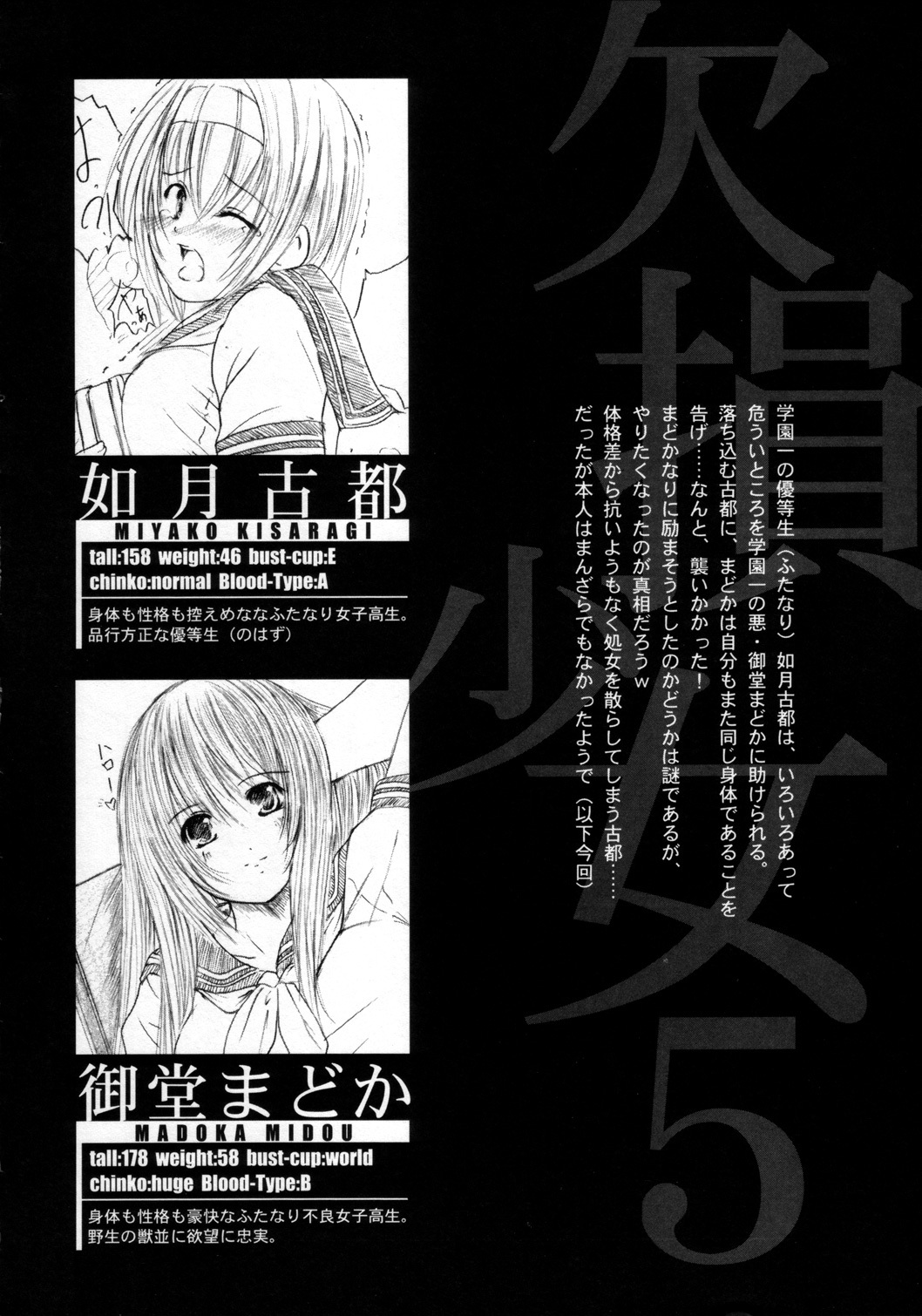 (C67) [Kesson Shoujo (Enigma)] Kesson Shoujo MANIACS 5 [English] page 3 full