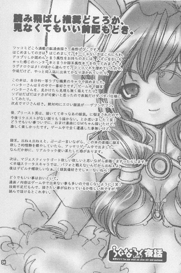 (SC20) [Seinansei ni Kagayakeru Hoshi (Morino Papiko)] Ragnarok Yawa Level.1 (Ragnarok Online) page 3 full