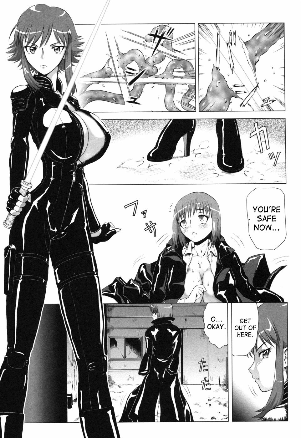 [Nakami Yoshikage] Taima Sousakan Sanae ~Shokushu Ingyaku~ | Demon Investigator Sanae (Rider Suit Heroine Anthology Comics 2) [English] [SaHa] page 3 full