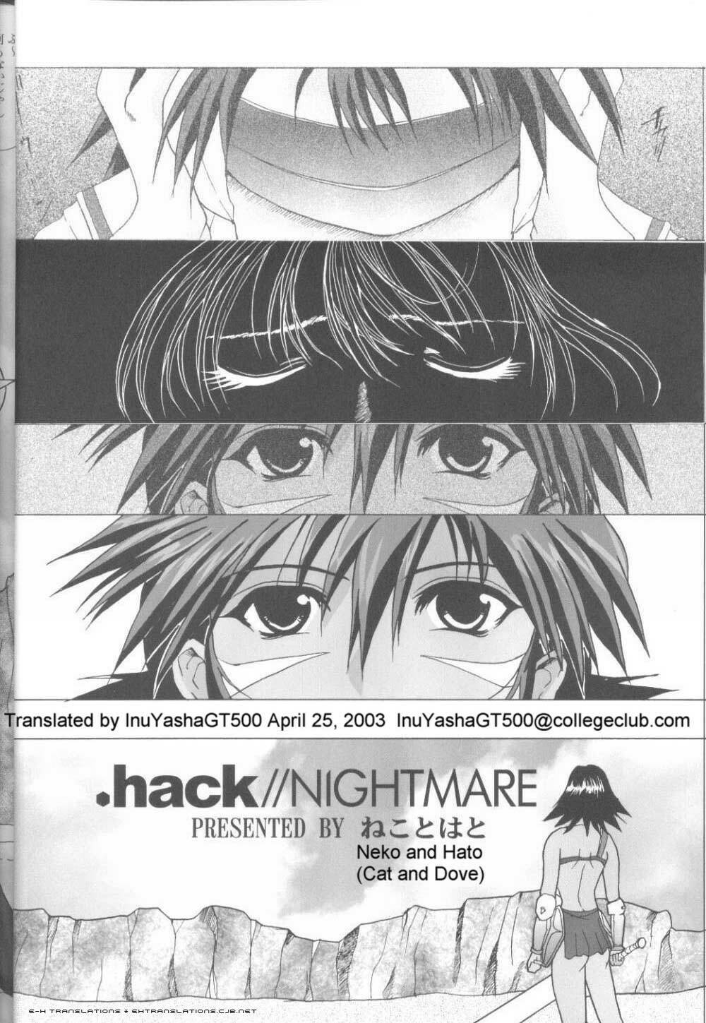 (C62) [Neko to Hato (Hatoya)] .hack//NIGHTMARE ~2nd edition~ (.hack//SIGN) [English] =E-Hentai Translations= page 3 full