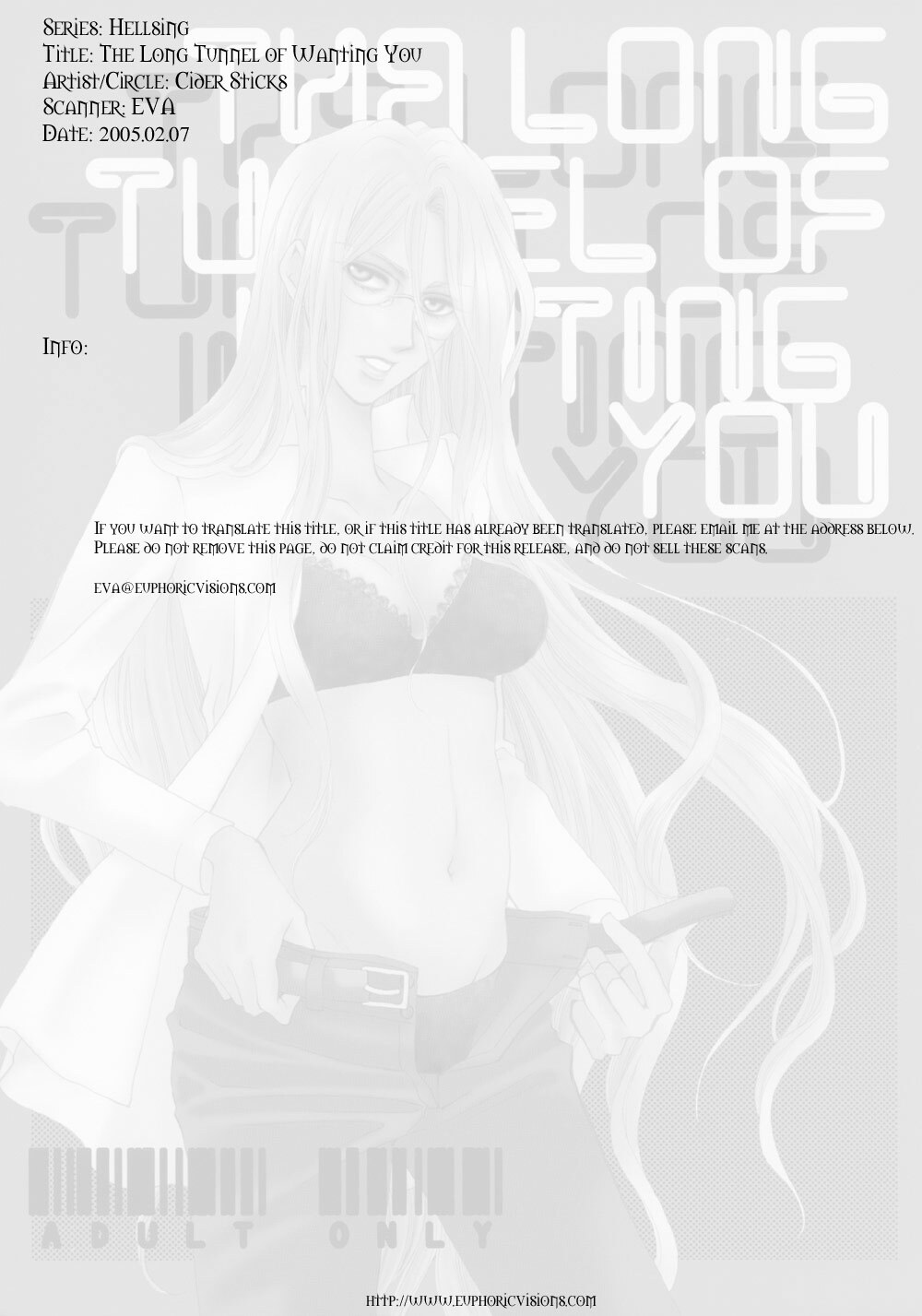 The Long Tunnel of Wanting You (Hellsing) page 2 full