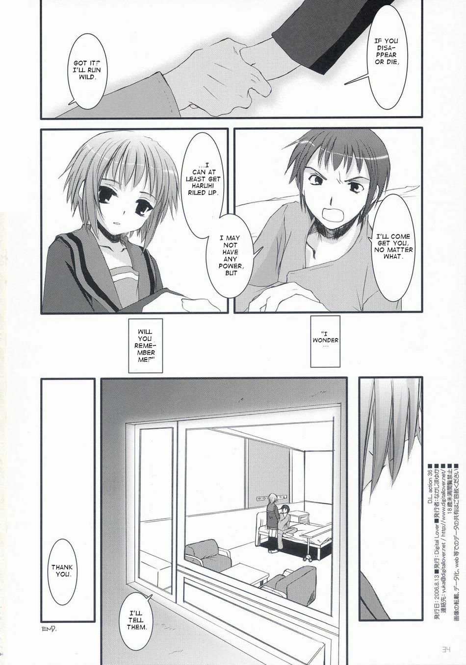 (C70) [Digital Lover (Nakajima Yuka)] D.L. Action 36 (Suzumiya Haruhi no Yuuutsu) [English] page 33 full