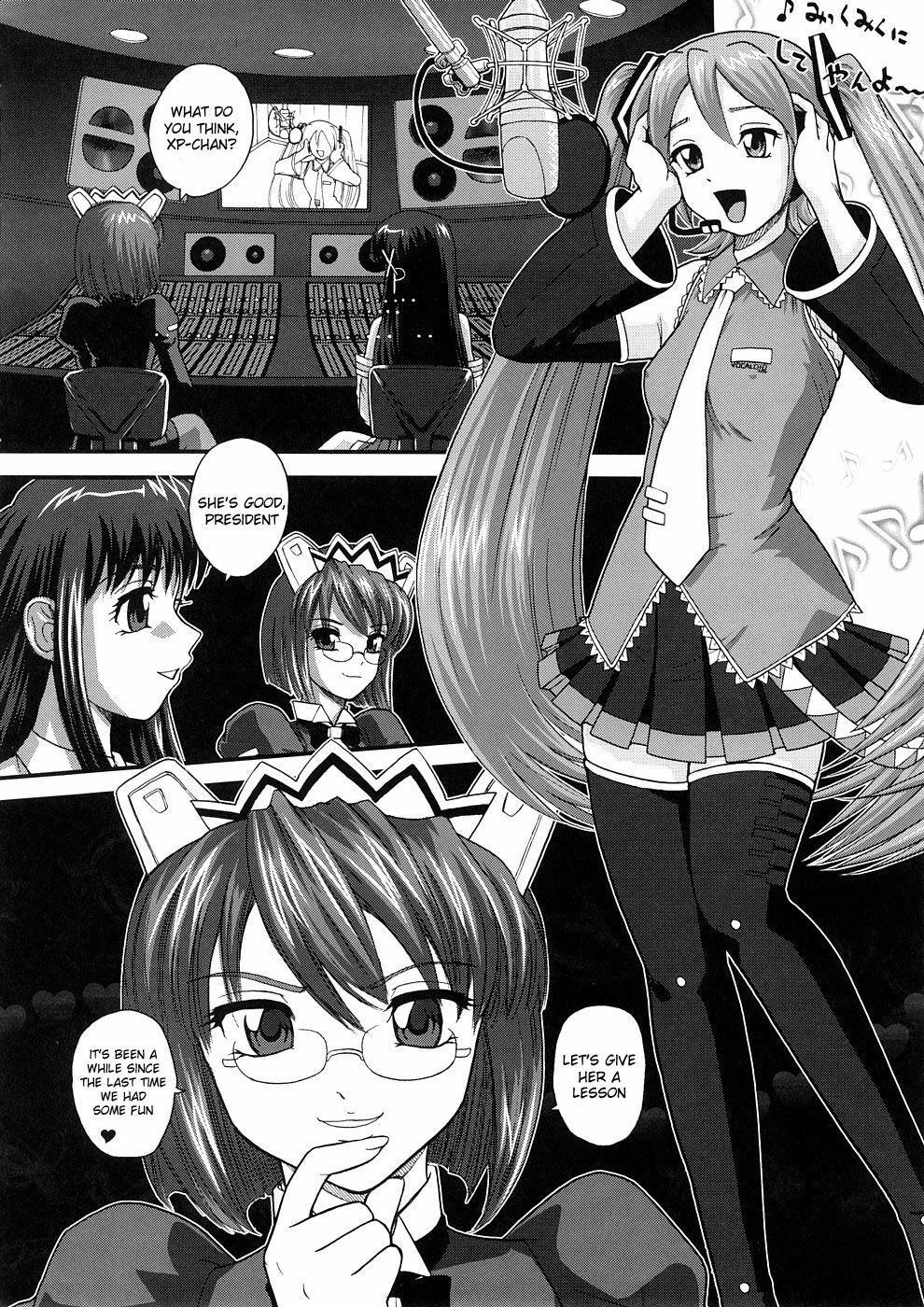 (COMIC1☆2) [Behind Moon (Q)] My Mic (VOCALOID, OS-tan) [English] [desudesu] page 3 full