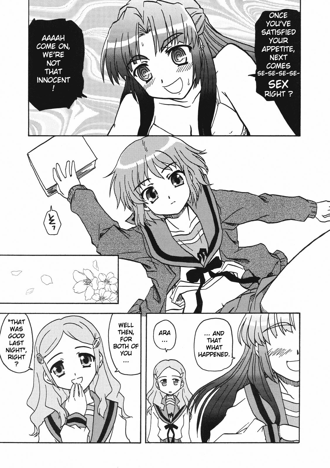 (Nagato Matsuri Daisuki) [Tougall Kai (Kairakuen Umeka)] AsaNaga Keikaku 2007 Nentou Houkokusho | AsaNaga Project 2007 New Year Report (Suzumiya Haruhi no Yuuutsu) [English] [Chux] page 10 full