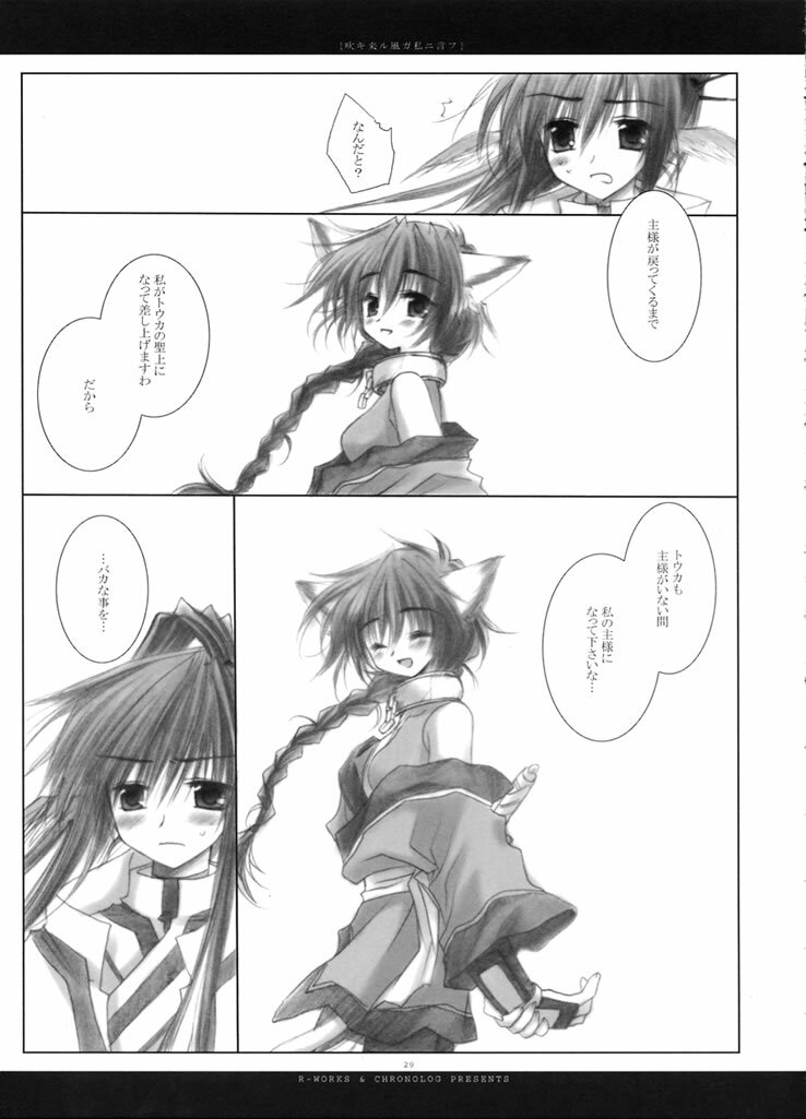 (Mimiket 7) [Chronolog (Sakurazawa Izumi)] Fuki Kuru Kaze ga Watashi ni Ifu | Wind that Blown Toward Me Talked (Utawarerumono) page 28 full