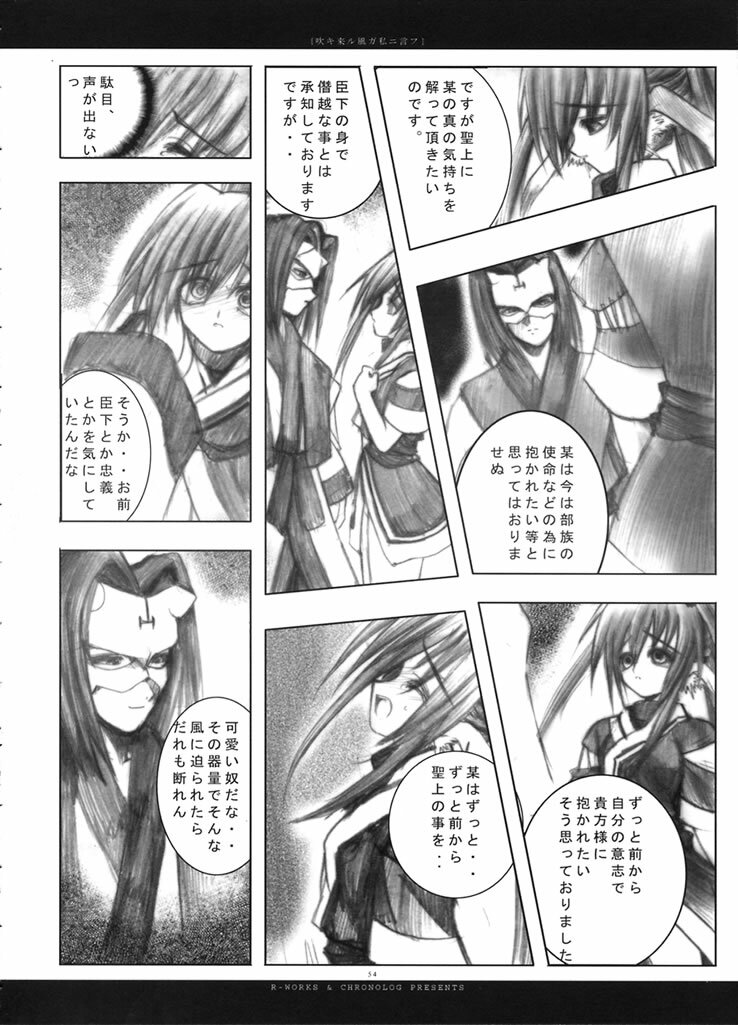 (Mimiket 7) [Chronolog (Sakurazawa Izumi)] Fuki Kuru Kaze ga Watashi ni Ifu | Wind that Blown Toward Me Talked (Utawarerumono) page 53 full