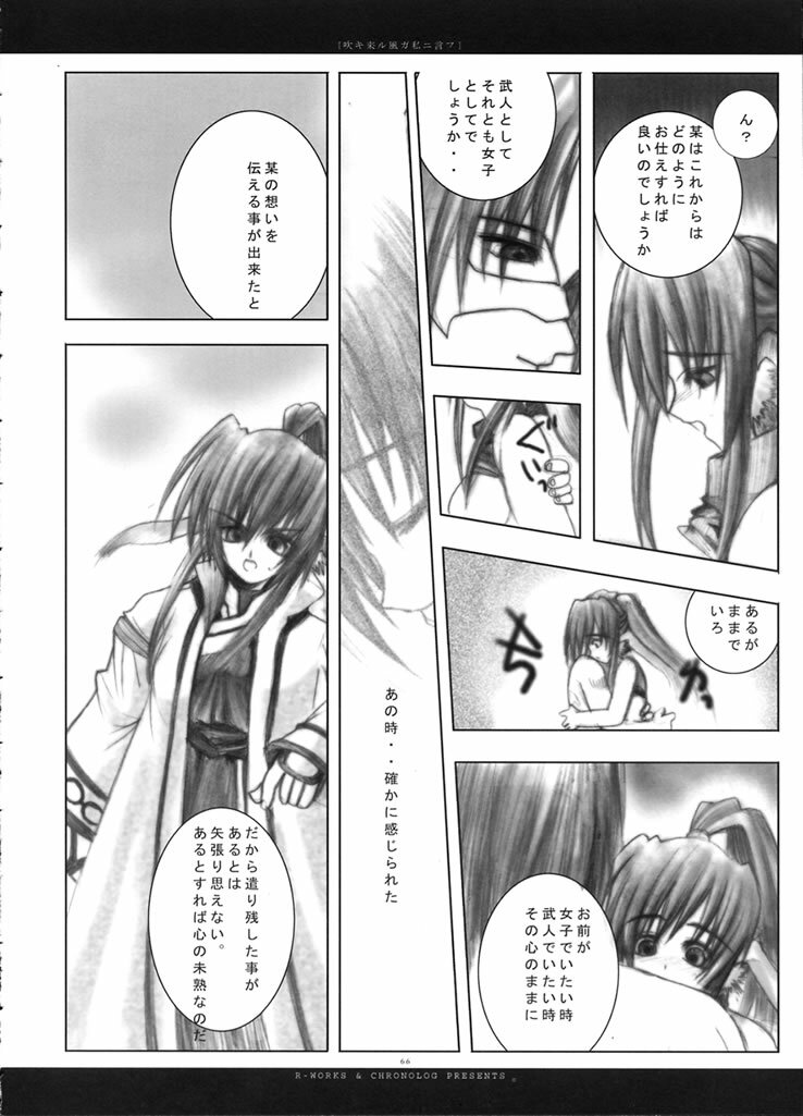 (Mimiket 7) [Chronolog (Sakurazawa Izumi)] Fuki Kuru Kaze ga Watashi ni Ifu | Wind that Blown Toward Me Talked (Utawarerumono) page 65 full