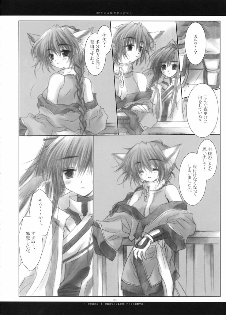 (Mimiket 7) [Chronolog (Sakurazawa Izumi)] Fuki Kuru Kaze ga Watashi ni Ifu | Wind that Blown Toward Me Talked (Utawarerumono) page 7 full