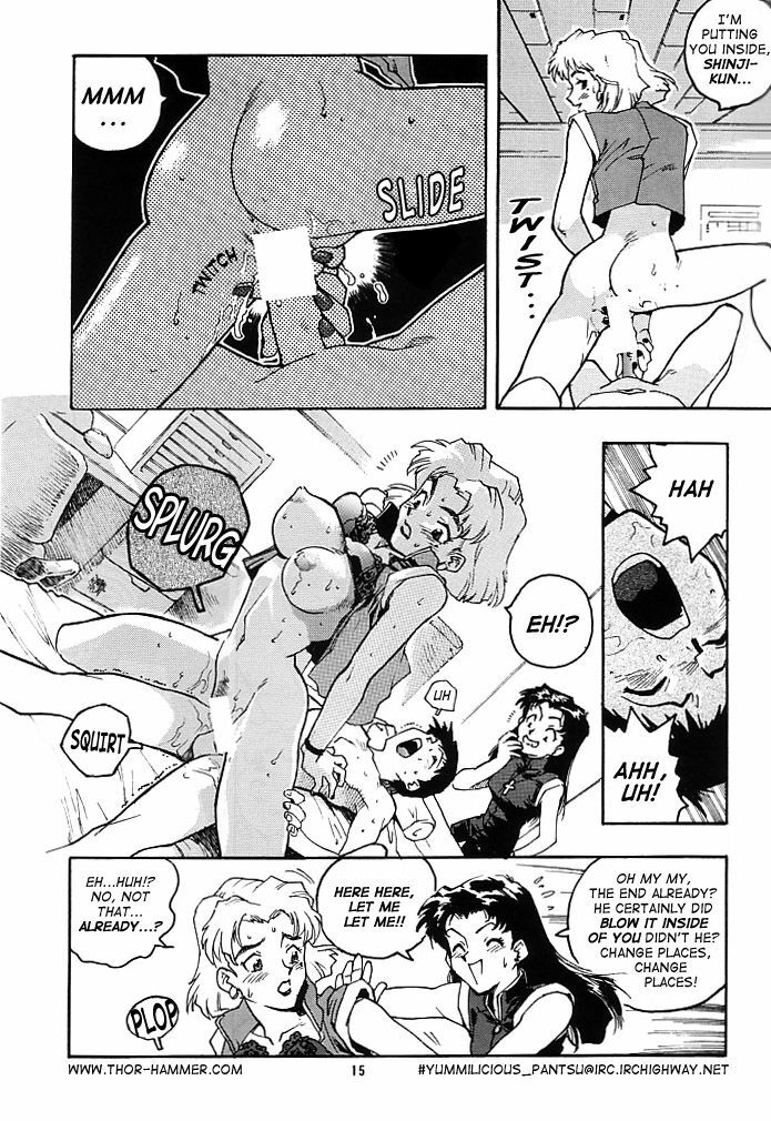 (CR19) [Gerumaru (ISUTOSHI)] RENGE Ver. EVA (Neon Genesis Evangelion) [English] [Thor Hammer + Yummilicious Pantsu] [Incomplete] page 14 full