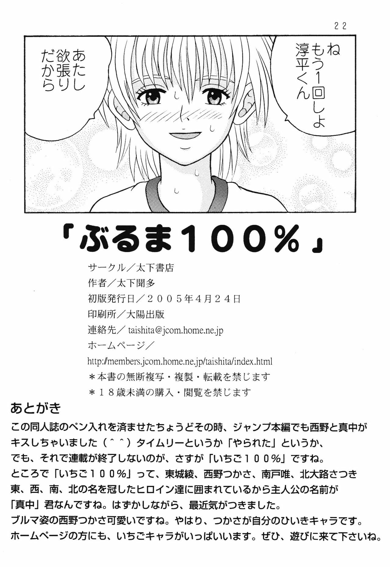 (CR37) [Taishita Shoten (Taishita Monda)] Buruma 100% (Ichigo 100%) page 21 full