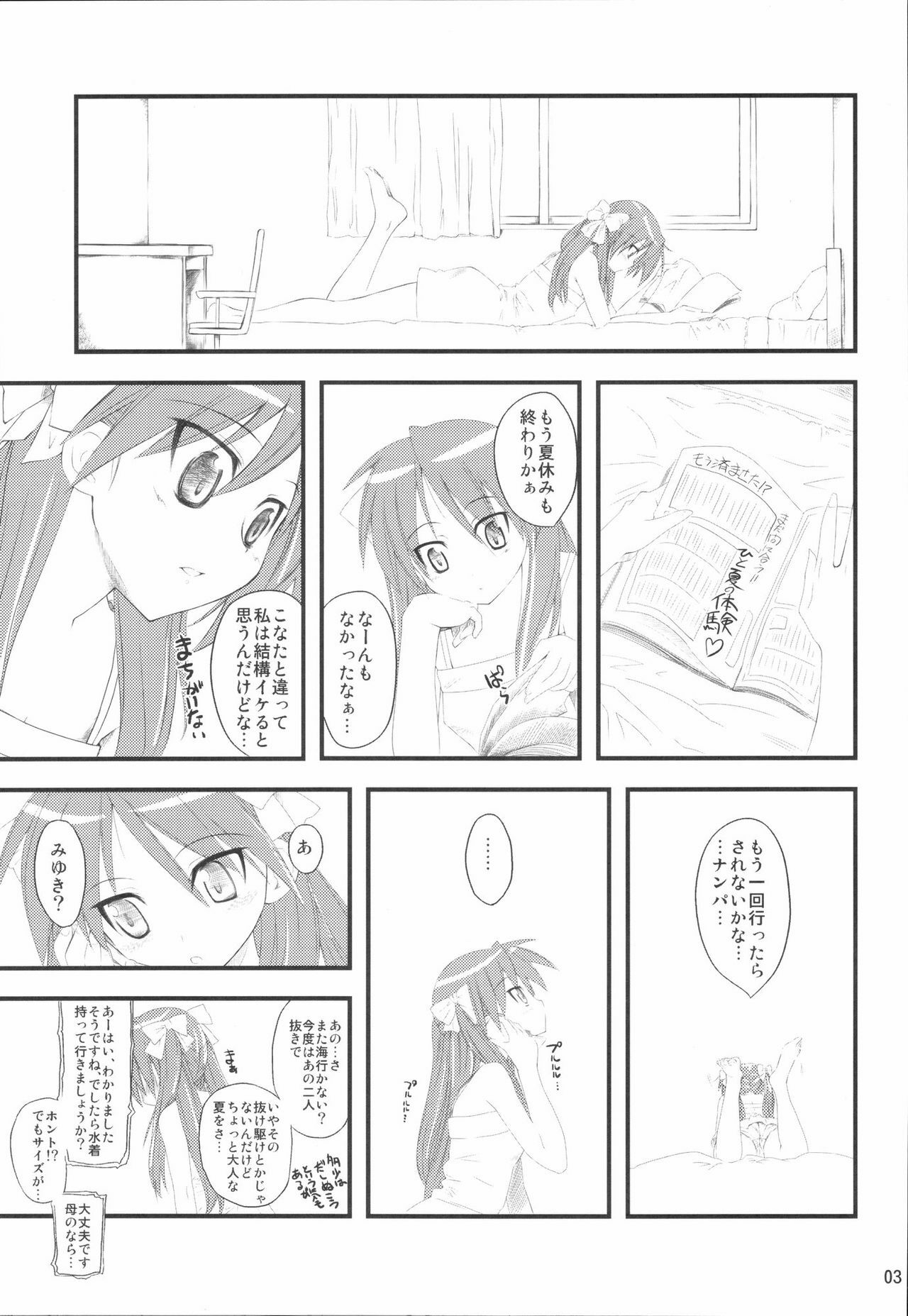 (C72) [Hi-PER PINCH (clover)] Natsu in Summer (Lucky Star) page 2 full