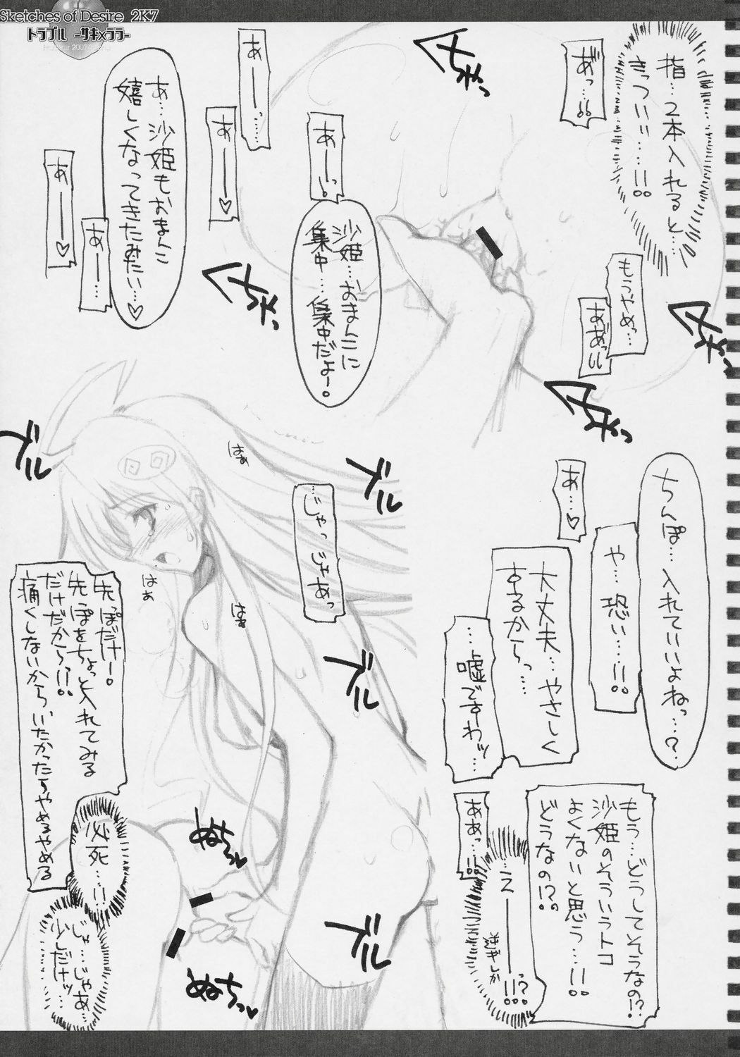 (COMIC1) [HarthNir (Misakura Nankotsu)] Sketches of Desire 2K7 Trouble - Saki x Lala - (To LOVE-Ru) page 22 full