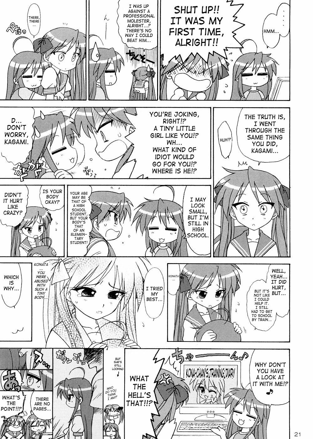 (COMIC1☆2) [BLACK DOG (Kuroinu Juu)] Man in the Mirror (Lucky Star) [English] [SaHa] page 20 full