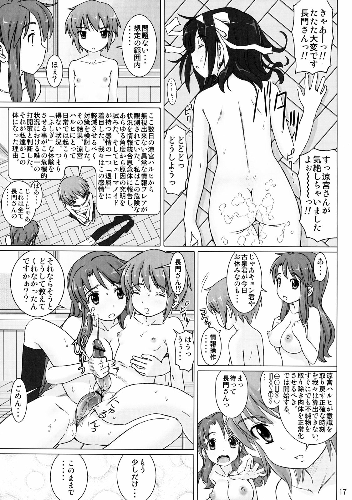 (Henshuuchou wa Atashi) [pooca (Nora Shinji)] Cosmic Trance (Suzumiya Haruhi no Yuuutsu) page 16 full