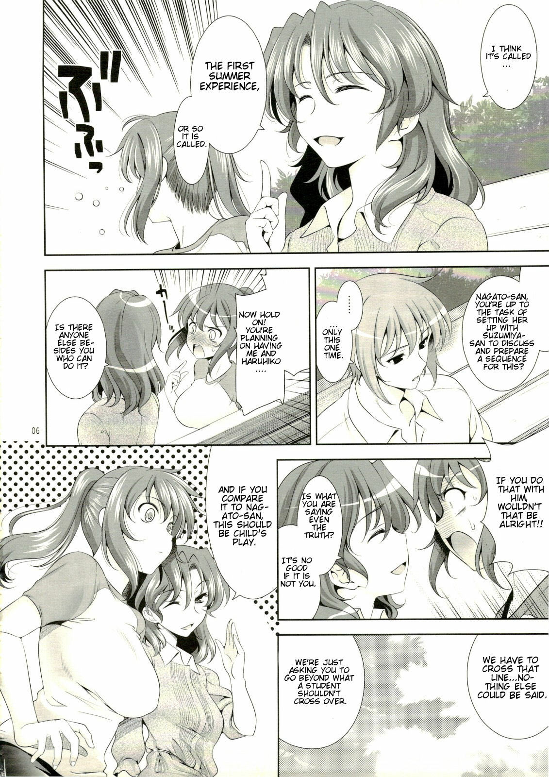 (C74) [Goromenz (Yasui Riosuke)] Manatsu no Yo no Yume no Mata Yume no Mata Yume - A Mid summer Night's Dream & Dream & Dreams (Suzumiya Haruhi no Yuuutsu) [English] [CGrascal] page 5 full