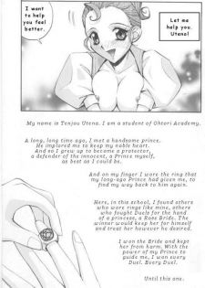 (C52) [Anorak Post (Akiyoshi Yoshiaki)] UTENA NO DRUG Utena Uttenai! (Shoujo Kakumei Utena) [English] - page 4