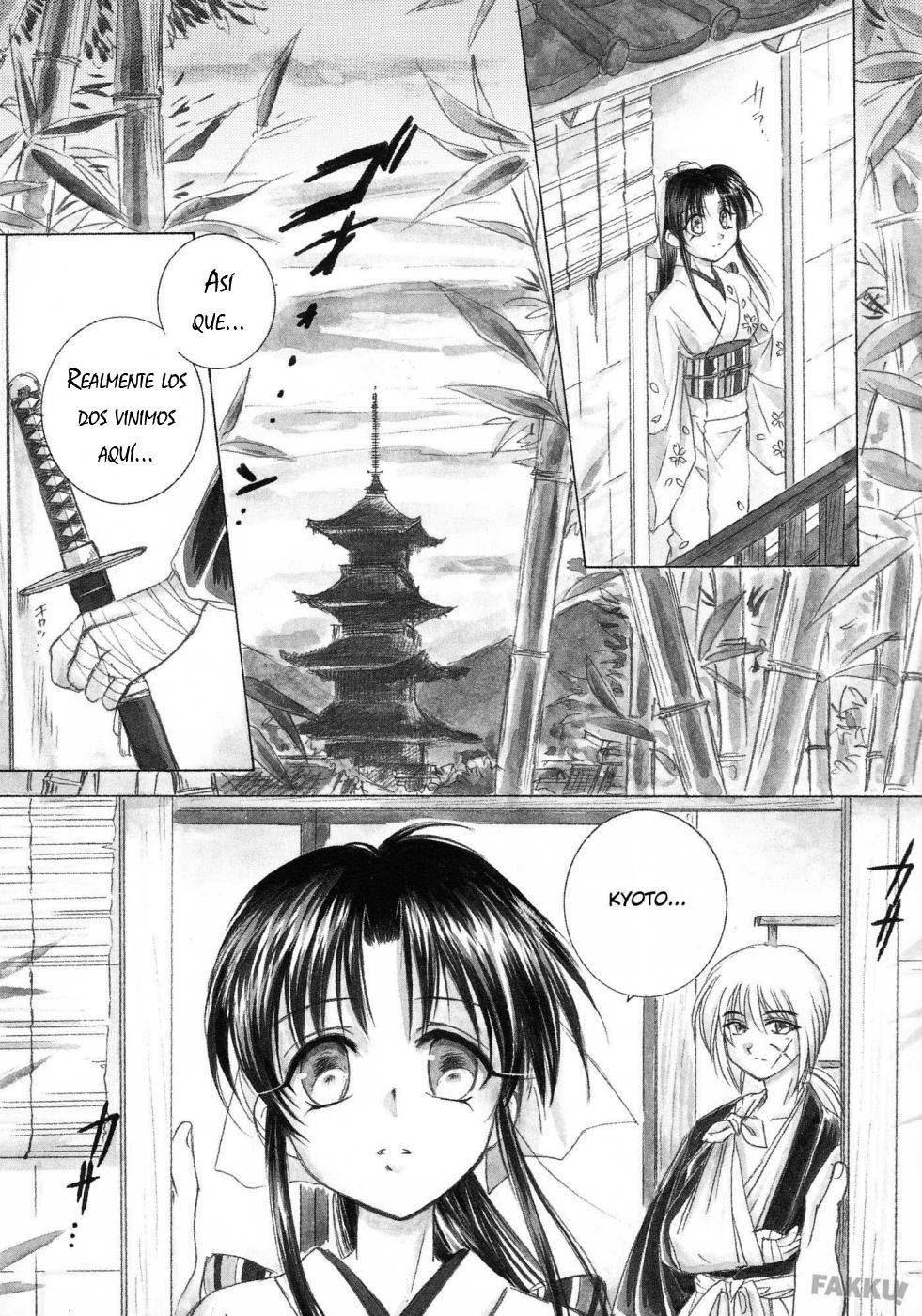 (C57) [Yamaguchirou (Yamaguchi Shinji)] Aitou XX (Rurouni Kenshin) [Spanish] page 4 full