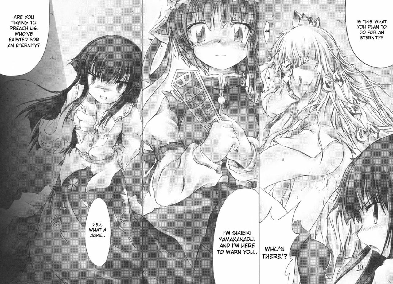 (C69) [NT CONFESS (Enu Kei)] Yuugen no Shigure, Eien no Hari. | Drizzle of Mystery, Beam of Eternity (Touhou Project) [English] [desudesu] page 9 full