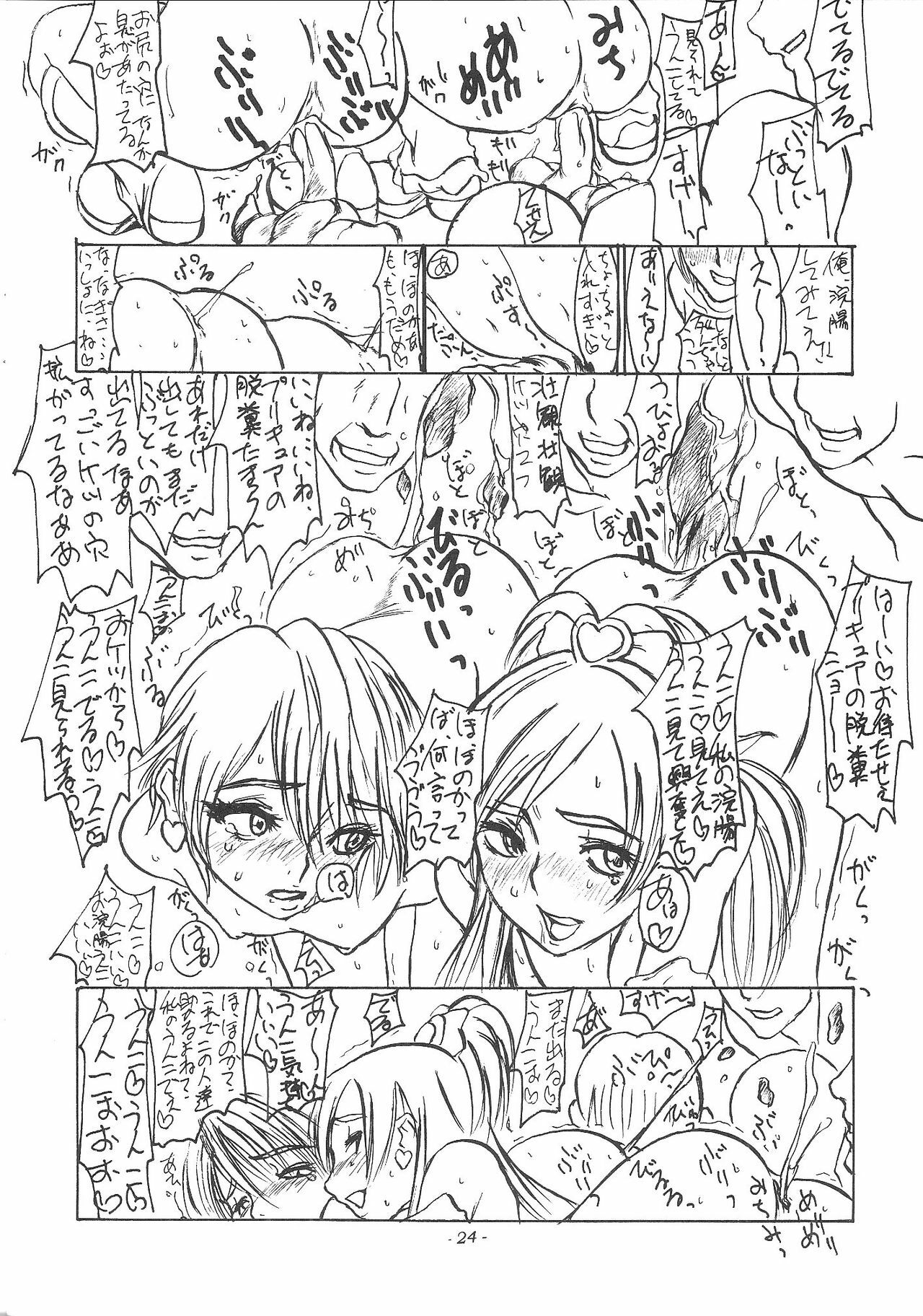 (C66) [Sekai Kakumei Club (Ozawa Reido)] Mesu Buta no Shiiku to Kouhai Nitsuite (Futari wa Precure) page 25 full