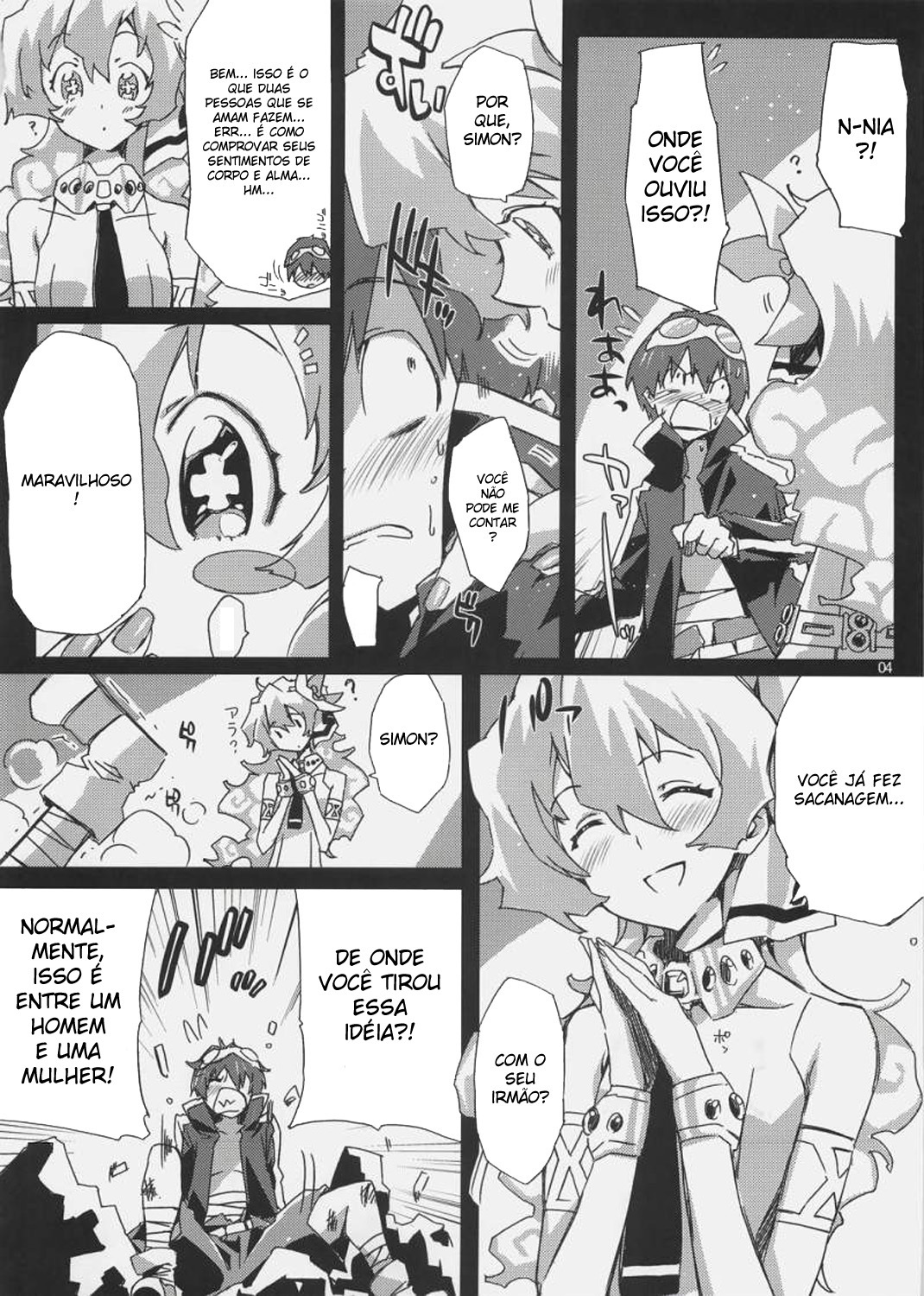 [Circle ED (ED)] Nia-hime no Eroi Hon ～ Ecchi tte Ittai nan desu ka? ～ (Tengen Toppa Gurren Lagann) [Portuguese-BR] page 3 full