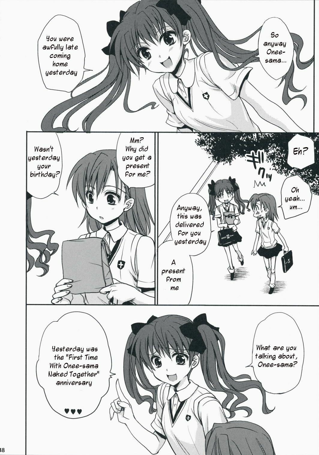 (C75) [Takumi na Muchi] Choudenji Hou no Aishi Kata | How to Love a Super Electromagnetic Gun (Toaru Kagaku no Railgun) [English] page 47 full