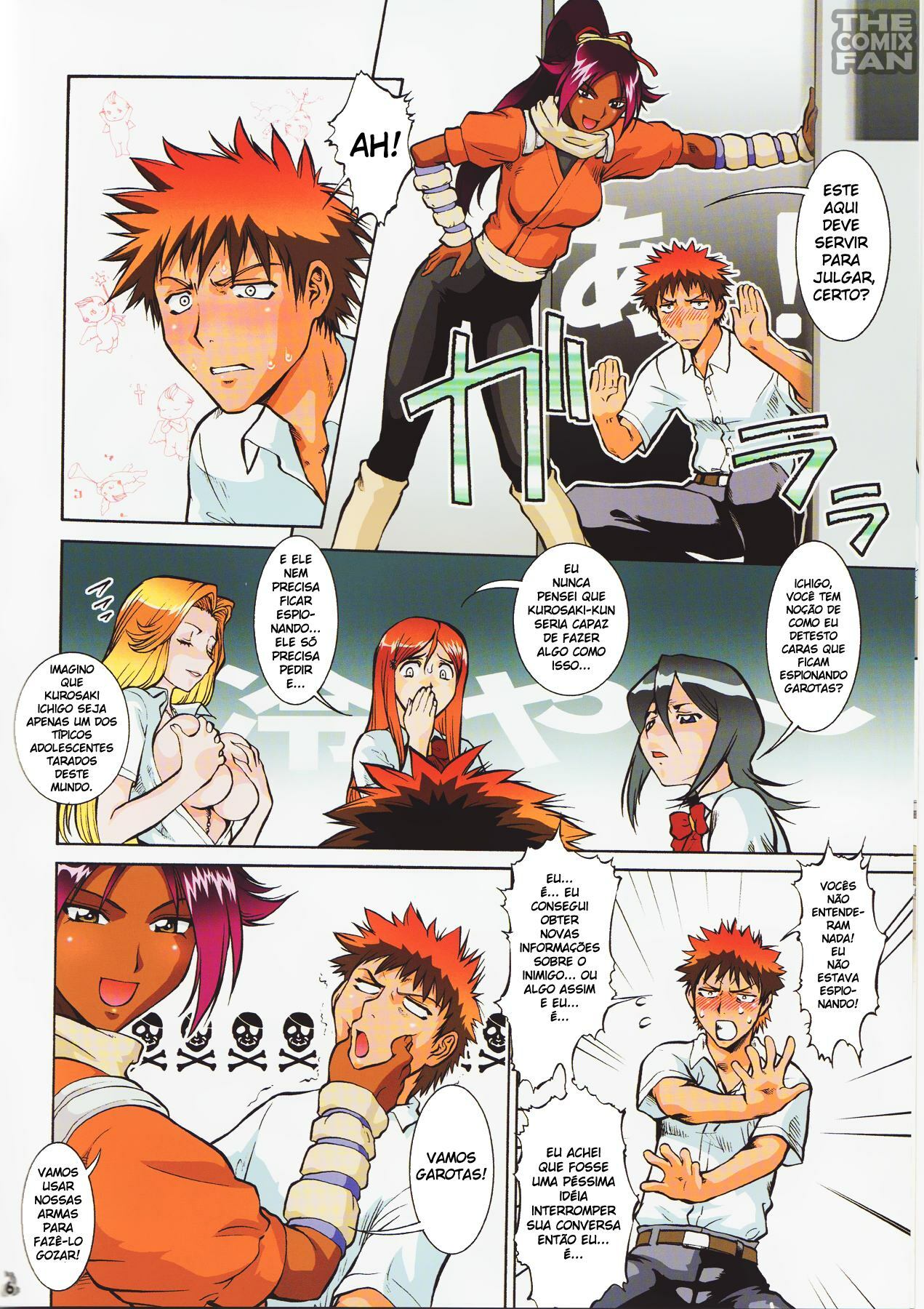 (C72) [Tsurikichi Doumei (Umedama Nabu)] Bari Etchi (Bleach) [Portuguese-BR] [The Comix Fan] page 6 full