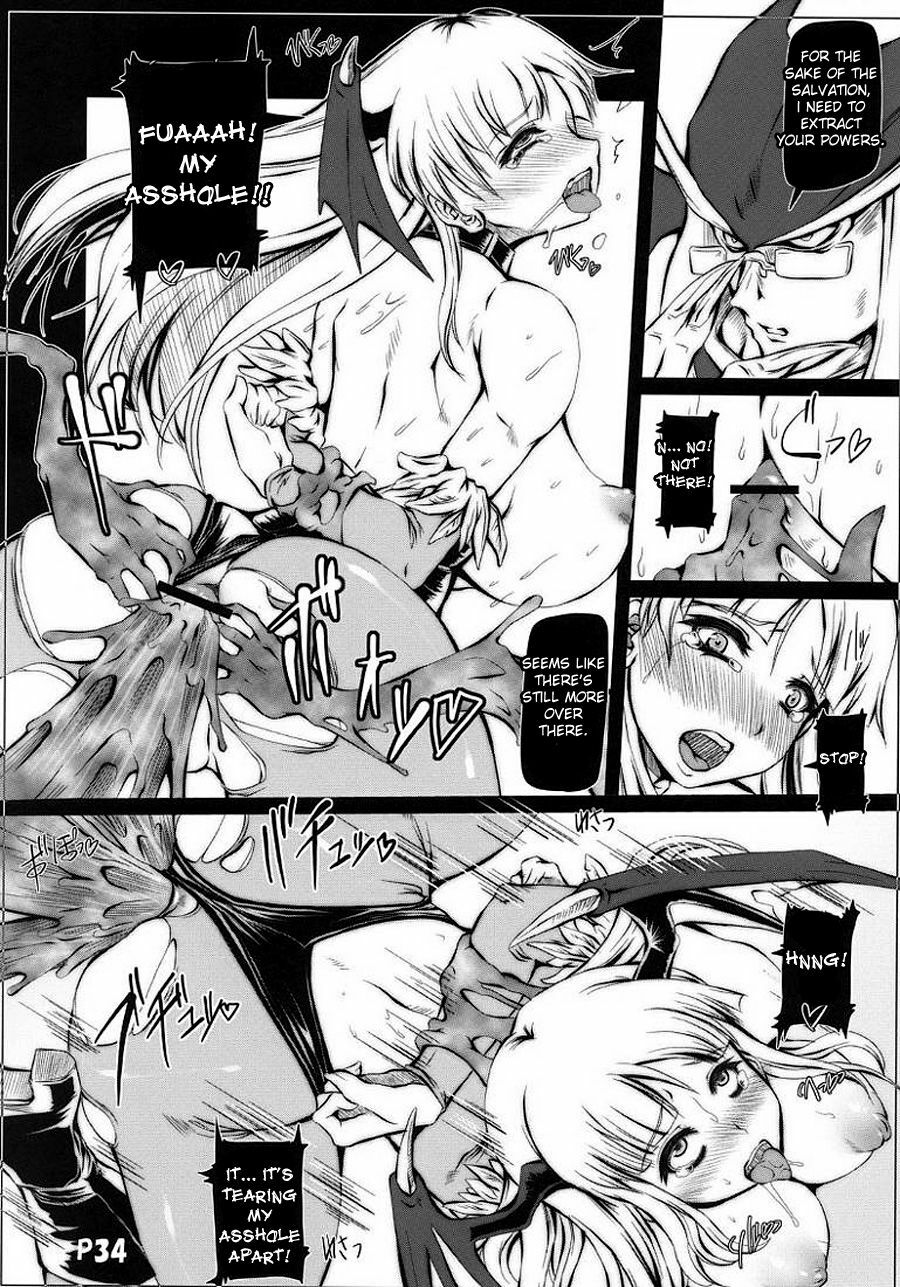 (Futaket 4) [Doronuma Kyoudai (Red-Rum)] Ra-riru-rero Chu (DarkStalkers) [English] {desudesu} page 34 full