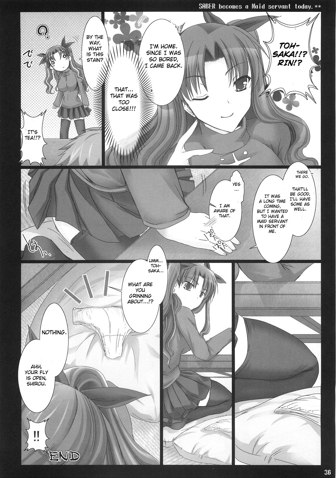 (C71) [UDON-YA (Kizuki Aruchu, ZAN)] Kyou dake desu yo? (Fate/hollow ataraxia) [English] [CGrascal] page 35 full