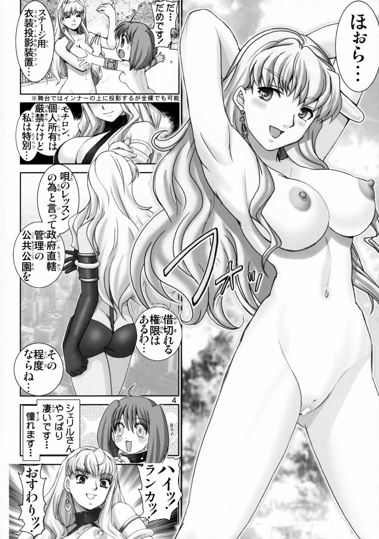 (ComiComi12) [Raijinkai (Haruki Genia)] Ranka no Jijou - Mesuinu Roshutsu Choukyou (Macross Frontier) page 3 full