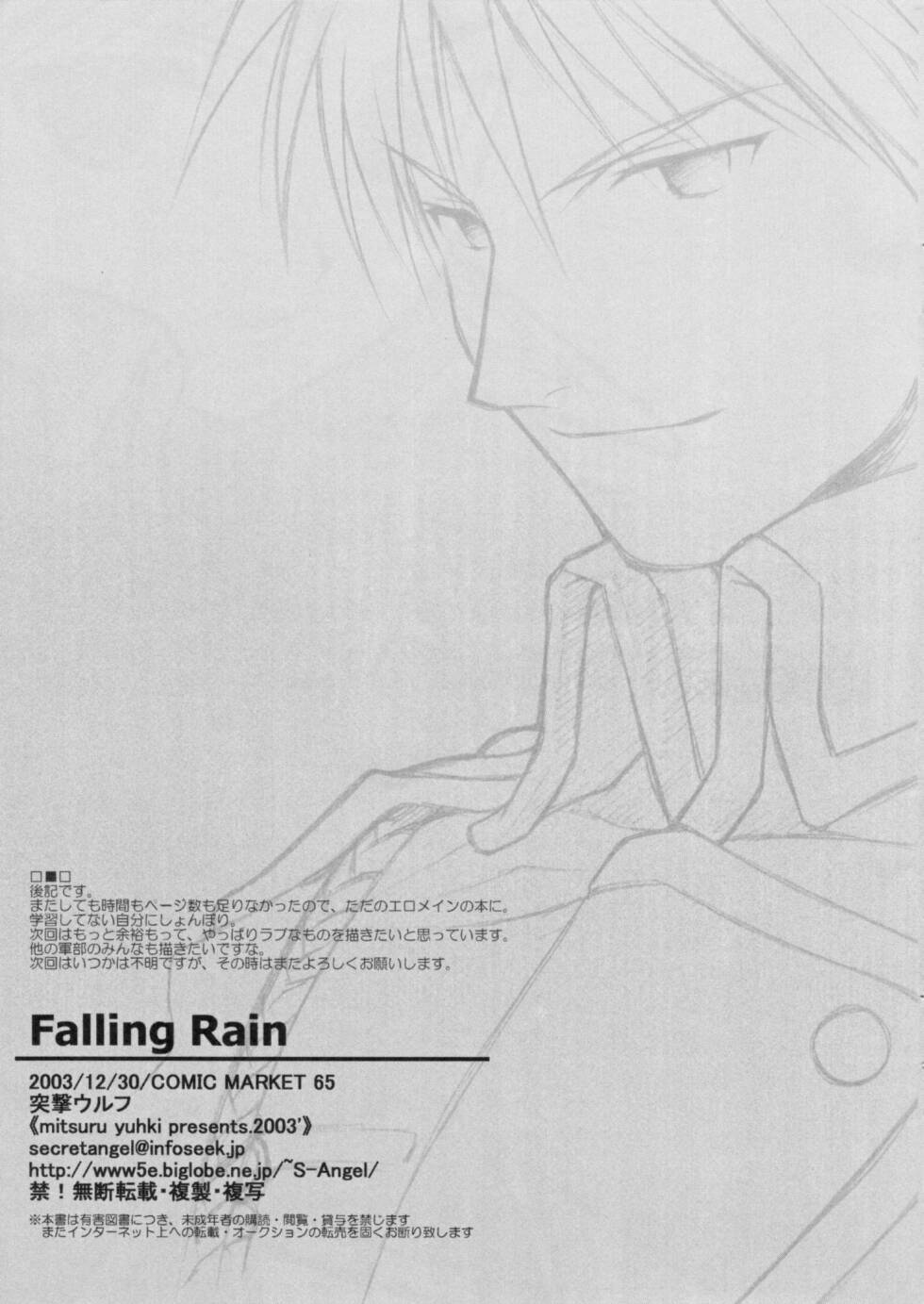 (C65) [Totsugeki Wolf (Yuuki Mitsuru)] Falling Rain (Fullmetal Alchemist) [English] [Decensored] page 15 full